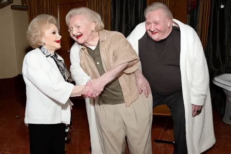 Betty White Shaking Hands With A Pound Dwarf In Stable