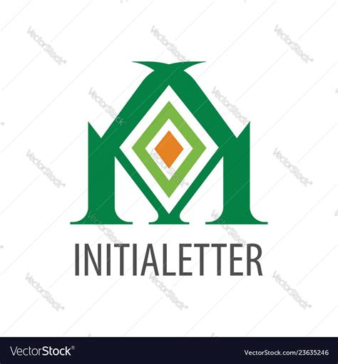 Initial Letter M Logo Concept Design Geometric Vector Image