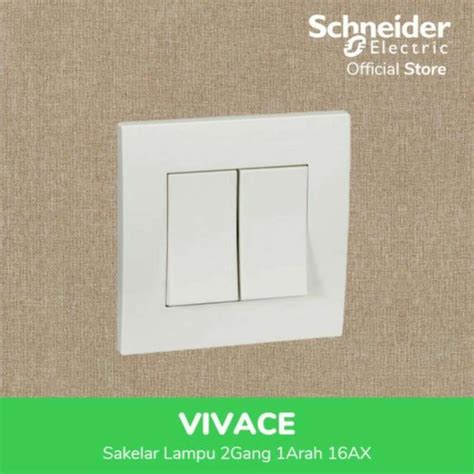 Jual Schneider Electric Vivace Saklar Lampu 2 Gang 1 Arah Di Seller