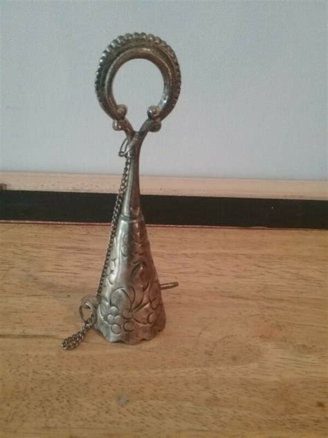 SILVER PLATE CANDLE SNUFFER WITH CHAIN -- Antique Price Guide Details Page