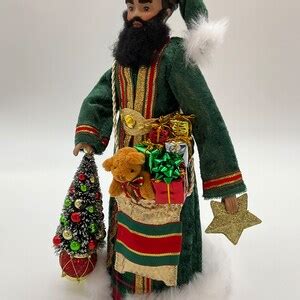 African American Santa Claus, Black Santa Figurine, Black Santa, Father Christmas, Santa ...