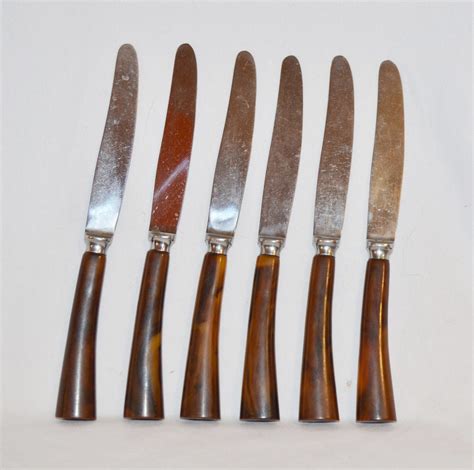 6 Bakelite Handle Butter Knives E Parker And Sons Sheffield England