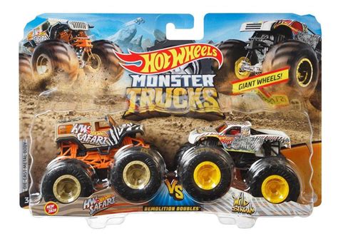 Pack Hot Wheels Monster Trucks Hw Safari Vs Wild Streak Mercado Libre