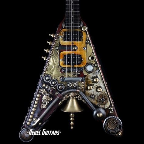 Gibsons Guitars Steampunk’d By Franco Design Steampunk Guitar Guitar Custom Guitars