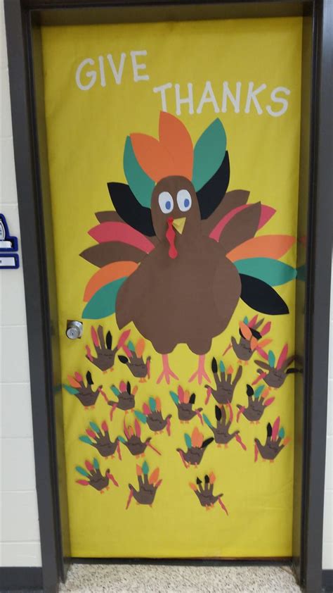 Thanksgiving Turkey Classroom Door In Thanksgiving Decorations