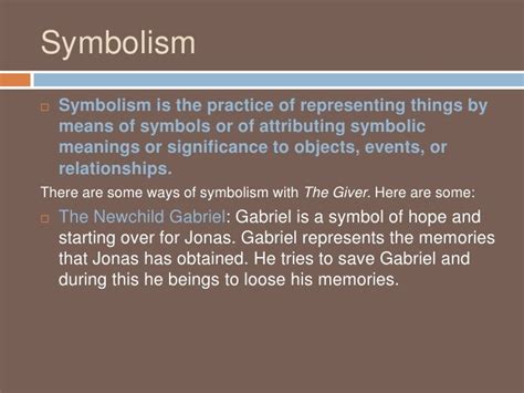 Symbolism In The Giver