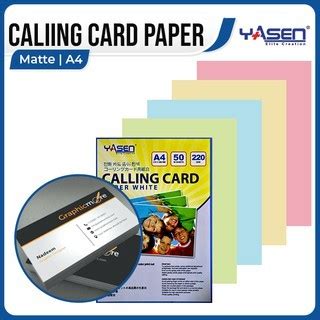 Yasen Double Sided Matte Calling Card Paper A Size Cardstock Paper