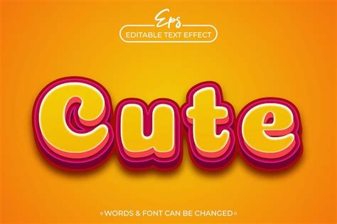 Premium Vector | A colorful sign for the word cute font