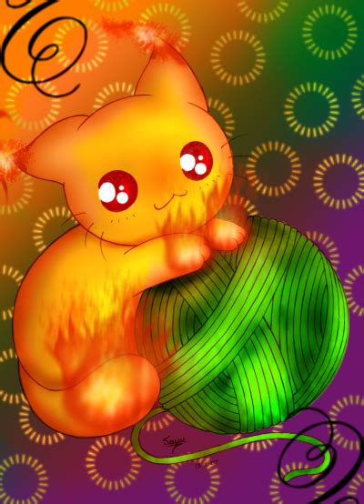 Fire Cat By Hageshikulady On DeviantArt