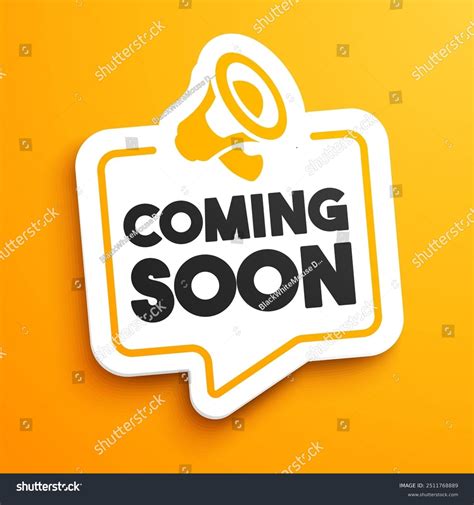 coming  speechbubble advertising megaphone icon stock vector