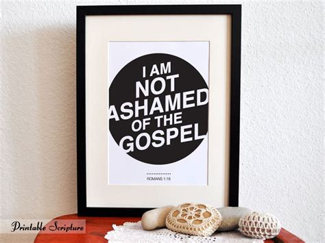 Romans 116 I Am Not Ashamed Of The Gospel 8x10 Diy Etsy