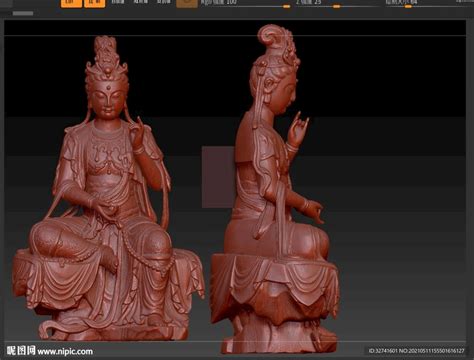 观音坐像设计图3d设计3d设计设计图库昵图网