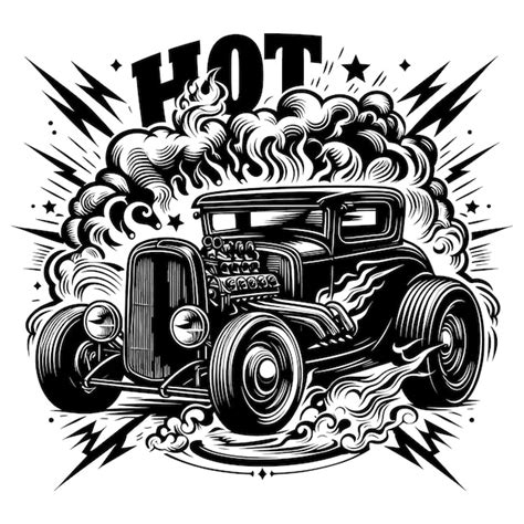 Arquivo De Vetor Hot Rodvector Hot Rod Clipartusa Vector De Hot Rodvetor De Hot Rod Americano