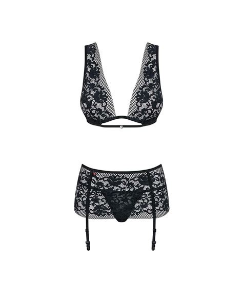 Obsessive Figurea Black Lace Lingerie Set Sexystyle Eu