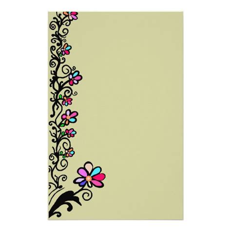 Flower Border Stationery Flower Border Stationery