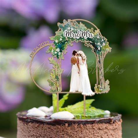 Lesbian Wedding Cake Topper Lgbtq Cake Topper Same Sex Cake Etsy