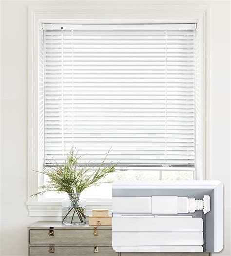 LazBlinds No Tools-No Drill 1" Aluminum Mini Blinds, Cordless Blinds