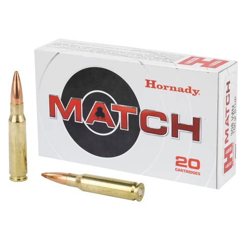 Hornady Match 308 Win 168 Grain Bthp 20 Rounds