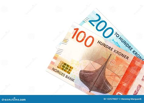 New 100 And 200 Norwegian Krone Bank Note Obverse Stock Image Image