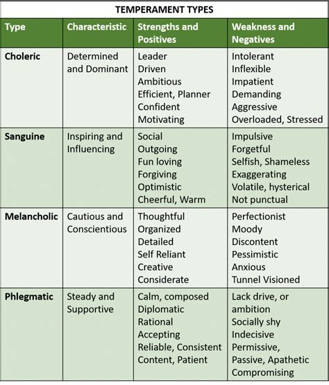 Understanding The Types Of Temperament Psychology