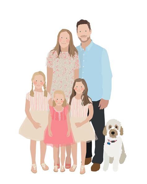 custom family portrait illustration australia - Meaghan Mcnulty