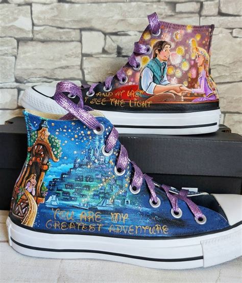 Rapunzel Shoes Tangled Shoes Disney Shoes Hand Painted | Etsy