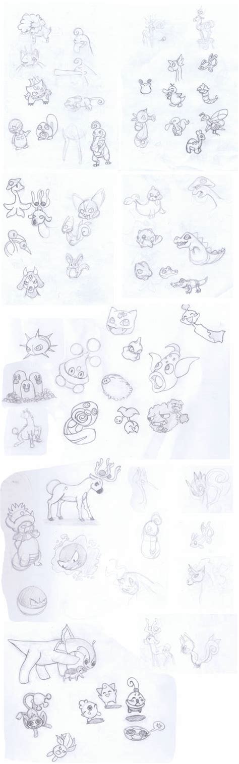 Pokemon sketch dump 1 by Namilicon on DeviantArt