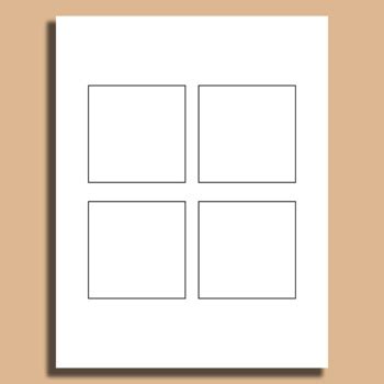 4 Squares Blank Template Printable By Structureofdreams TPT