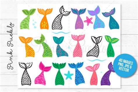 Mermaid Tail Clipart And Vectors By Devon Carlson Thehungryjpeg