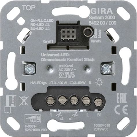 Gira System Tastdimmer Fach Universal Led Komfort Watt