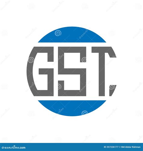 Gst Letter Logo Design On White Background Gst Creative Initials Circle Logo Concept Stock