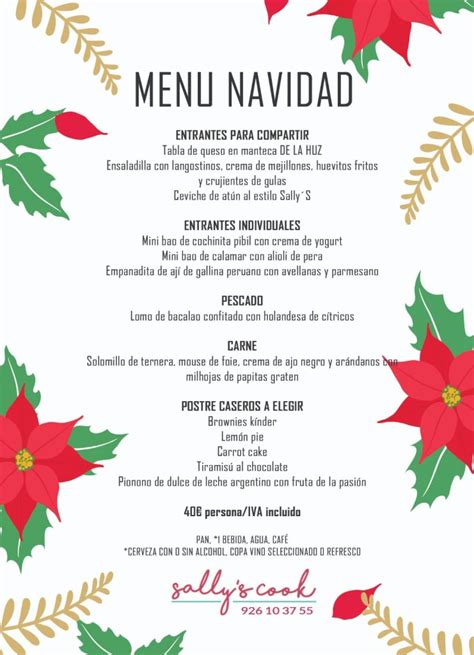 Nuestro Men De Navidad Sally Restaurante En Ciudad Real