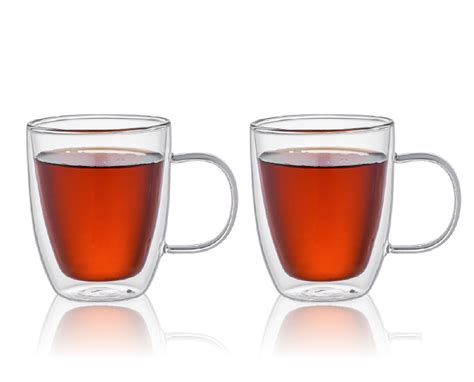 Double Wall Thermo Glass Mugs Set Of 2 Product Sku J 219985