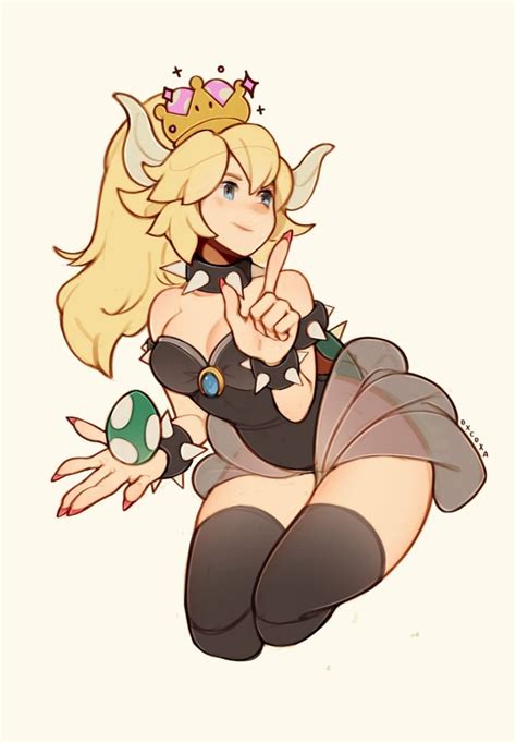 Bowsette 🧡 Bowser From Mario Wearing The Super Crown By Oxcoxa Bowsette