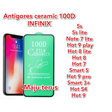 Jual Infinix Hot Play Antigores Ceramic D Smart Smart Smart Hot S Hot Hot Pro Hot