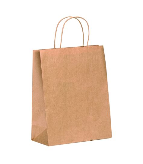 Sac cabas papier kraft brun poignées ficelles H300mm