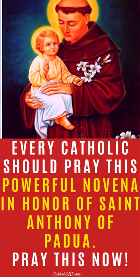 A Powerful Novena In Honor Of Saint Anthony Of Padua Prayer Central