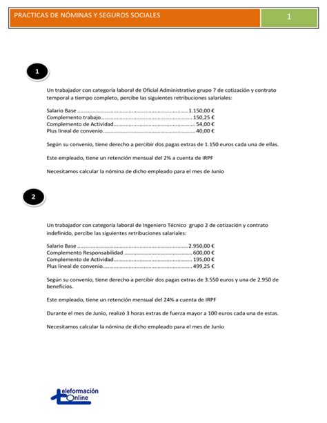 practicas de nóminas y seguros sociales