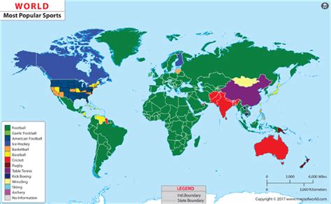 World Most Popular Sports Wall Map By Maps Of World Mapsales