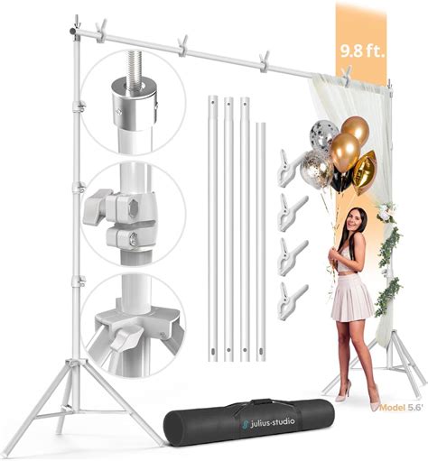 Amazon Julius Studio X Feet White Large Backdrop Stands