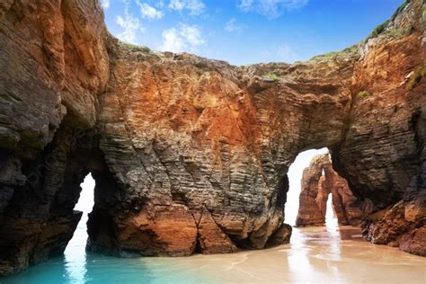 Playa Las Catedrales Catedrais Beach In Ribadeo Galicia Of Lugo Spain