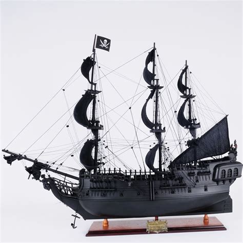 Black Pearl Pirate Ship + Display Case // Medium - Old Modern