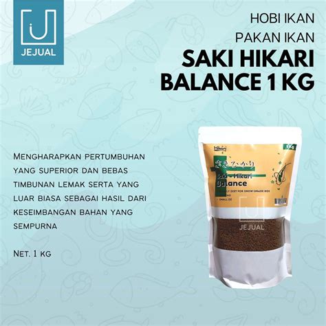 Jual Saki Hikari Balance Kg Sinking S Pakan Makanan Pelet Ikan Hias