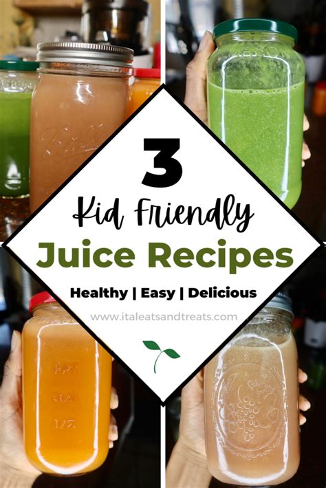 3 kid friendly Juice Recipes - Ital Eats and Treats