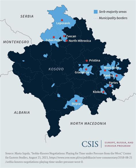 Serbia Kosovo Map