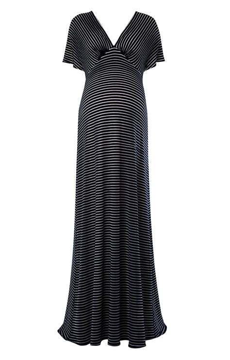 Celia Maternity Maxi Dress Navy Stripe Maternity Wedding Dresses