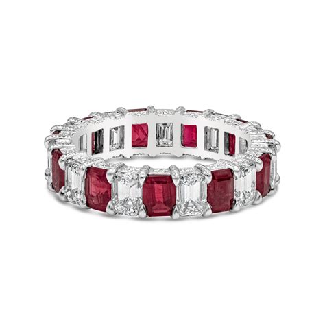 Stunning Emerald Cut Diamond Gold Eternity Band For Sale At 1stDibs