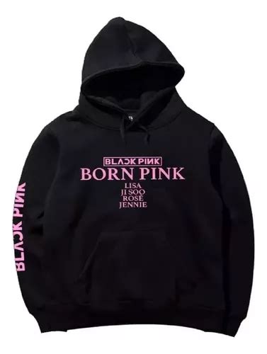 Saco Buso Buzo Hoodies Capota Diseño Black Pink Born Adulto Cuotas