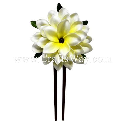 Foam Plumeria AI Hair Stick CraftsWay LLC Artificial Flowers