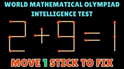 Move Stick To Make Equation Correct Matchstick Puzzle Youtube